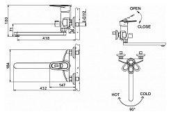 Promo Смеситель для ванны Loop F6124182CP-02L-RUS – фотография-2