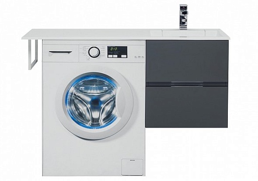 Aquanet Тумба с раковиной Алвита 120 R серый антрацит – картинка-7