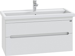 СанТа Мебель для ванной Лондон 100 подвесная 2 ящика белая – фотография-4