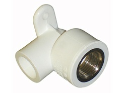 ФД Пласт 2174 Угольник PPR белый с креплением ВР 25 х 1/2" (415705) – фотография-2