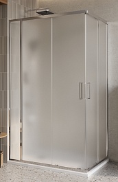 BelBagno Душевой уголок Luce 120/80 LUCE-AH-21-120/80-P-Cr профиль хром стекло рифленое – фотография-1