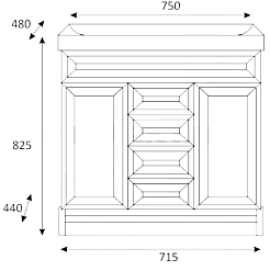 Misty Тумба с раковиной Vena 75 бордо патина – фотография-3