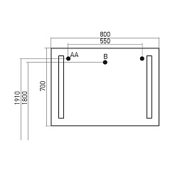 Mixline Мебель для ванной Ницца 80 фиолет – фотография-5