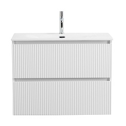 BelBagno Тумба с раковиной Uno mini 80 подвесная Bianco Opaco с раковиной BB-8099-3-80 – фотография-2