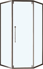 Cezares Душевой уголок Relax 304 RELAX-304-P-1-100-C-GM 100x100 профиль оружейная сталь стекло прозрачное – фотография-1