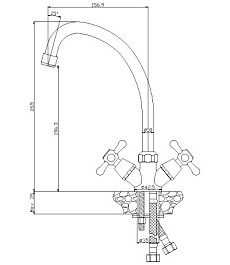 Rossinka Смеситель Y02-71 для кухни – фотография-2