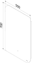 Am.Pm Зеркало X-Joy 50 с подсветкой M85MOX10501S1 – фотография-10
