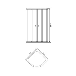 Aquanet  Душевой уголок "AQ7 80x80" узорчатое стекло – фотография-2