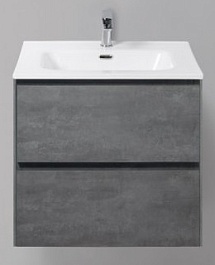 BelBagno Тумба с раковиной PIETRA 600 Stucco Cemento – фотография-1