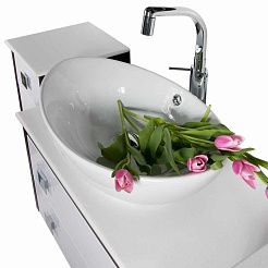 Водолей Мебель для ванной "Сильвия 75" венге/белый – фотография-3