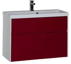 Aquanet Мебель для ванной "Латина 90" бордо (181087) – фотография-5