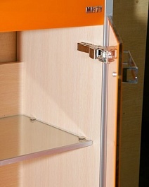 Misty Тумба с раковиной Джулия QVATRO 90 конус, 3 ящика, оранжевая – фотография-6