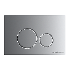 Ceramicanova Подвесной унитаз Metric Rimless с шумоизоляционной панелью CN1000 с системой инсталляции Envision кнопка Round хром матовый – фотография-3