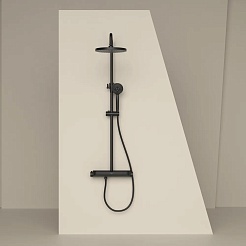 Sancos Душевая система Teo с термостатом черный SC11002MB – фотография-3