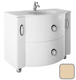 Водолей Тумба с раковиной Милана 110 Бежевая – фотография-1