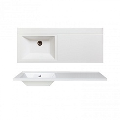 Runo Мебель для ванной Орион 120 R белая – фотография-6