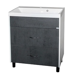 Mixline Тумба под раковину Сура 60 графит/белая – фотография-1