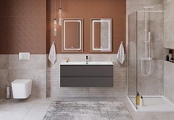 BelBagno Тумба с раковиной Kraft 120 подвесная Темно-Серый матовый с раковиной BB-8099-120 – фотография-9