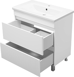 Misty Мебель для ванной Мира 80 белая матовая – фотография-7