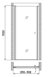 Gemy Душевая дверь New Rockcoco S03190B в нишу – фотография-2