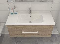 Какса-а Тумба с раковиной Спектр 80 дуб – фотография-6