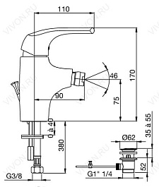 Jacob Delafon Смеситель Nateo E73250-CP – фотография-2