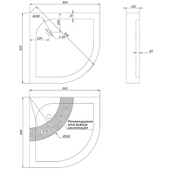 Aquanet  Поддон для душа НХ515 80х80, 180695 – фотография-2