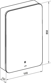 Mixline Зеркальный шкаф Аккорд Асти 56 R белый – фотография-6
