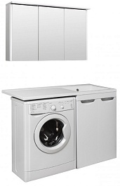 Runo Мебель для ванной Лира 120 L белая – фотография-1