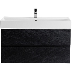 BelBagno Тумба с раковиной Molveno-46 80 подвесная nero – фотография-2