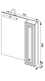 Aquanet Зеркальный шкаф "Стайл 75" – фотография-4