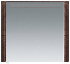 Am.Pm Зеркальный шкаф Sensation 80 R, с подсветкой, табачный дуб, текстурирован – фотография-1