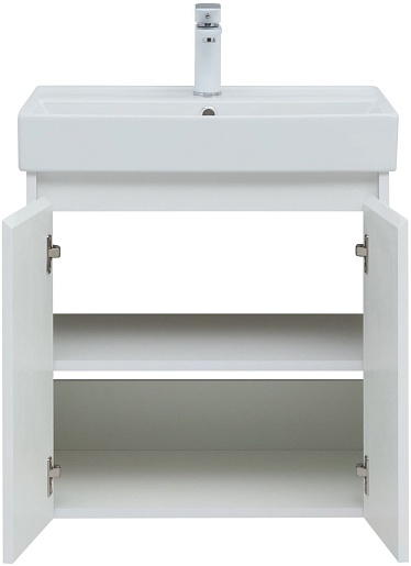 Aquanet Мебель для ванной Nova Lite 60 2 дверцы подвесная белая глянцевая – картинка-9