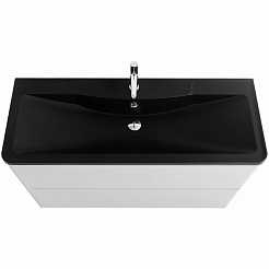 BelBagno Мебель для ванной Albano 120 напольная Bianco Lucido с раковиной BB1200/455-LV-ART-ALR-NERO – фотография-7