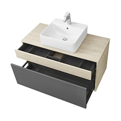 Акватон Тумба с раковиной Лофт Урбан 100 графит\орегон, GEOMETRY 45 – фотография-5