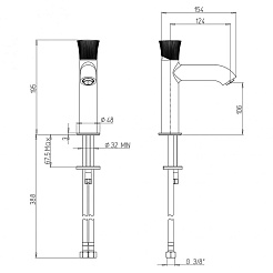 Paini Смеситель для раковины Domus 18CR205PZ хром/брашированный чёрный – фотография-5