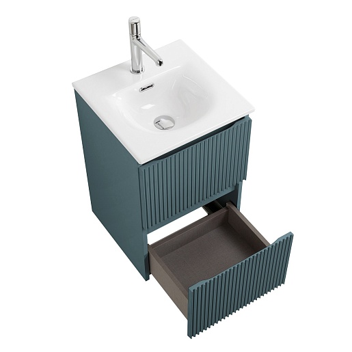 BelBagno Тумба под раковину Uno mini 40 подвесная Голубой матовый – фотография-4
