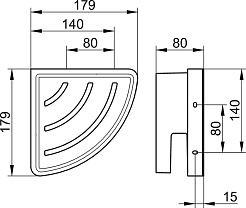 Keuco Полка Collection Moll 12757 хром, белая – фотография-2