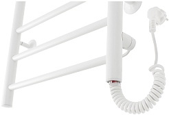 Domoterm Полотенцесушитель электрический Аврора DMT 109-6 40x80 БЕЛ EK R белый – фотография-3
