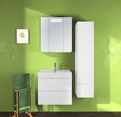 Водолей Пенал для ванной Салли 30 L белый – фотография-5