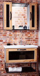 Бриклаер Мебель для ванной Лофт 80 подвесная – фотография-1