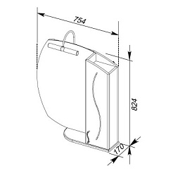 Aquanet Зеркальный шкаф "Моника 75" белый – фотография-4