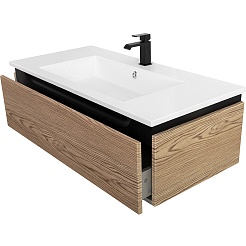 Cezares Тумба с раковиной Slider 100 с 2 ящиками дуб тангент – фотография-25