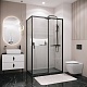 Grossman  Душевой уголок Style 110x80x195 профиль черный матовый стекло прозрачное – фотография-13