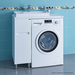 СанТа Тумба под раковину над стиральной машиной Лондон 29 белая – фотография-5