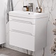 Equil Тумба с раковиной Nice 60 2 ящика подвесная белая – картинка-26