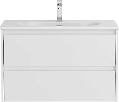 BelBagno Мебель для ванной Kraft 39 80 Bianco Opaco с раковиной BB-8099-3-70 – фотография-5