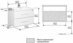 СанТа Мебель для ванной Омега 60 R подвесная – фотография-3