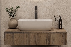 Зов Тумба с раковиной Токио 80 древесина аттик – фотография-1