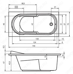 Riho Акриловая ванна Columbia 140 – фотография-2
